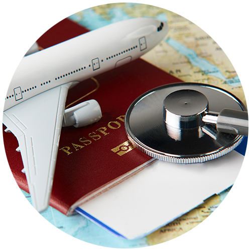 international travel medical passport map