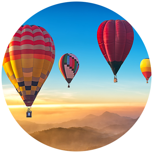hot air balloons in sky
