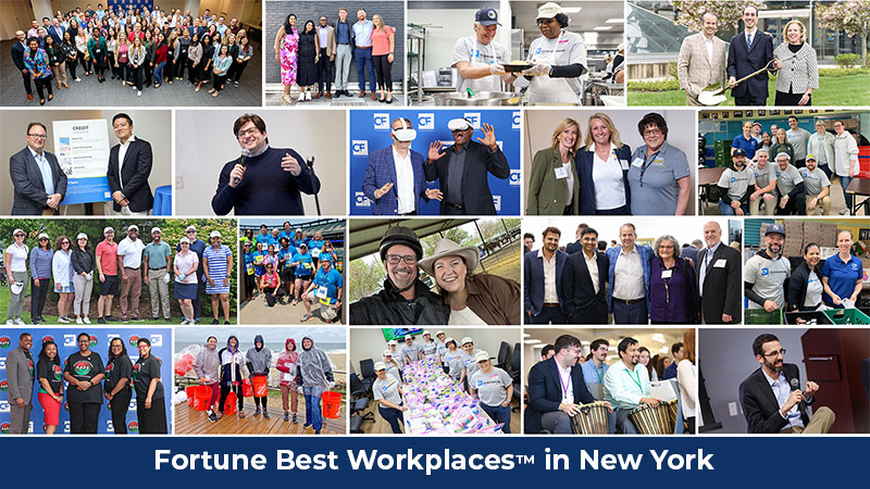 Fortune Best Workplaces in New York, collage of people