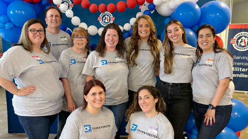 volunteers attending star spangled baby shower