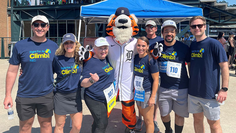 C&F employees participating in the Fight for Air Climb event